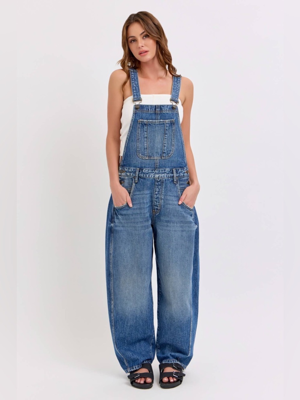 Women’s Barrel Leg Overalls